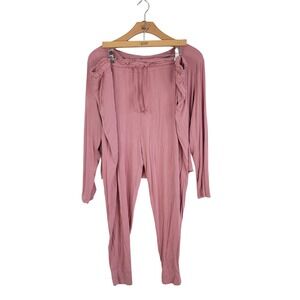 Posh Peanut Bamboo Pajamas Set Mauve Pink Size 2XL
